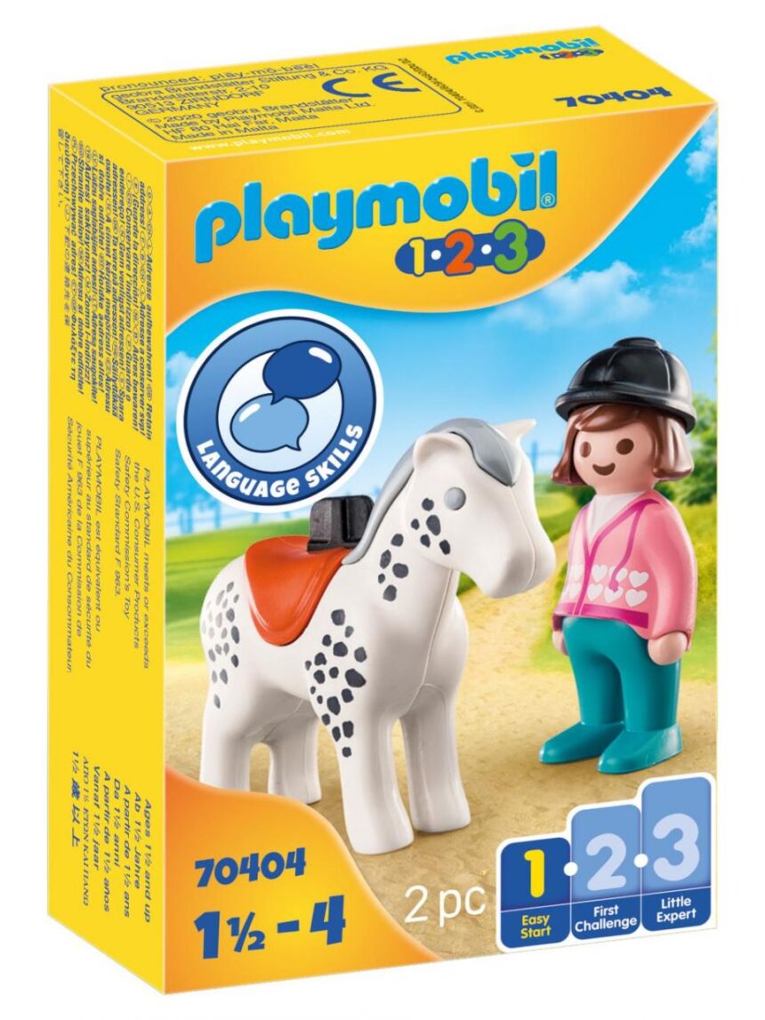 Playmobil - fantina con cavallo 1.2.3 - Playmobil