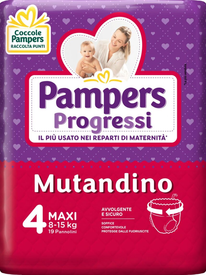 Pampers - pannolino progressi mutandino tg. 4 (19 pz) - Pampers
