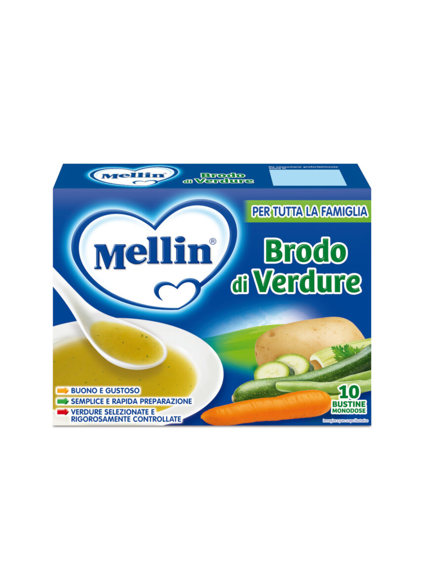 Mellin brodo di verdure 10x8 gr - Mellin