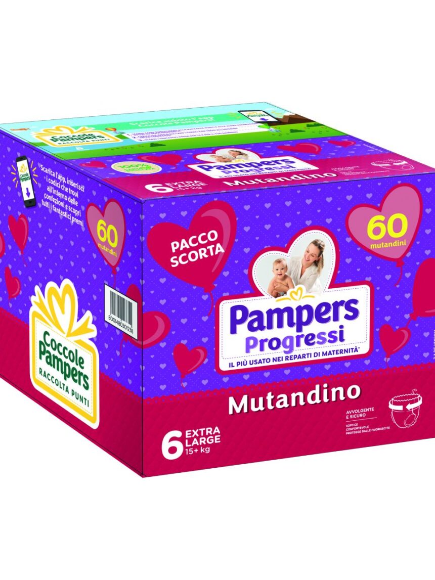 Pannolini mutandino quadri progressi tg. 6 (60 pz) - Pampers