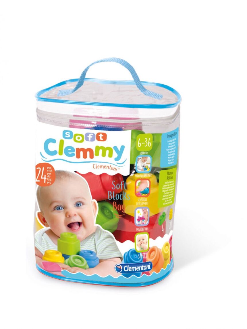Clemmy - sacca 24 mattoncini - Clementoni