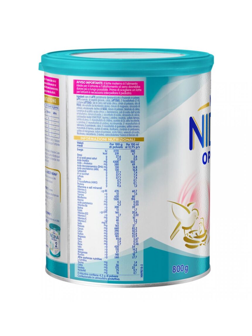 Nestlé nidina optipro 1 dalla nascita latte per lattanti in polvere 800g - Nestlé