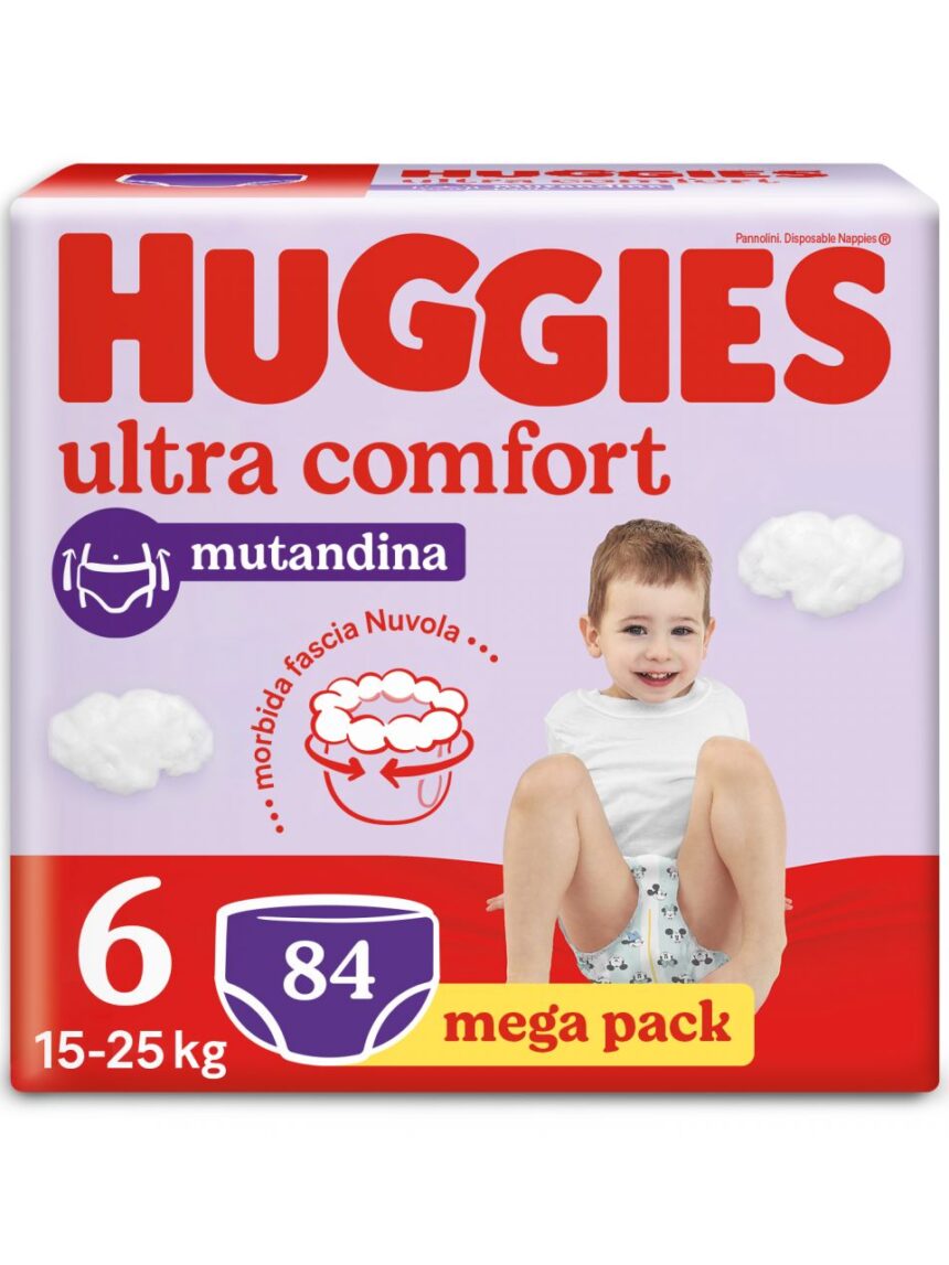 Huggies pannolini ultra comfort mutandina megapack tg.6 (15-25 kg), 84 pannolini - Huggies