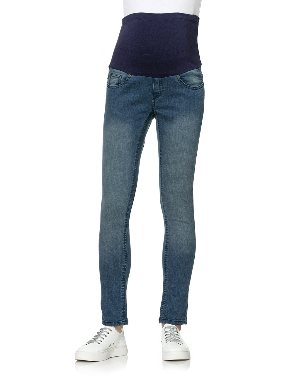 Jeans denim con fascia elastica alta - Prénatal