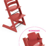 Tripp trapp warm red + baby set warm red in omaggio