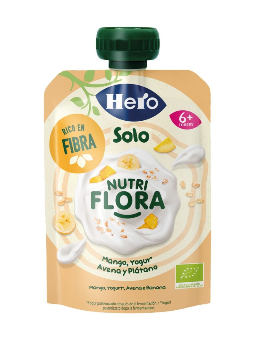 Hero pouch nutriflora yogurt mango avena 100 - Hero