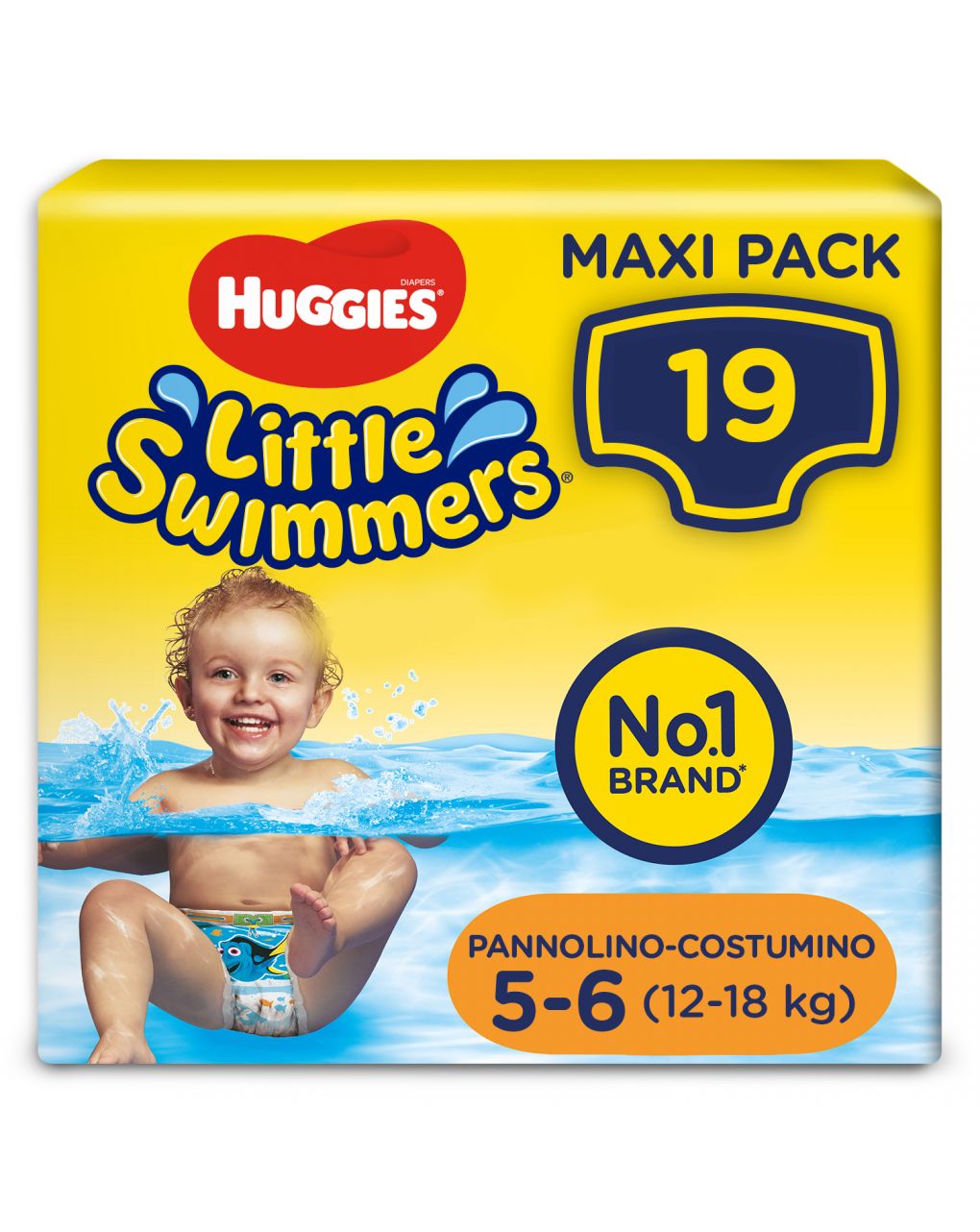 Huggies – little swimmers pacco doppio tg. 5-6 (19 pannolini) - Prénatal  Store Online