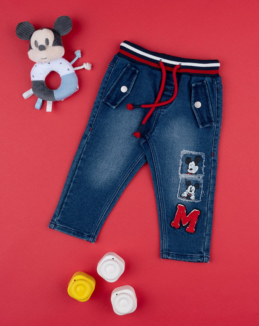 Pantalone jeans bimbo "mickey mouse" - Prénatal