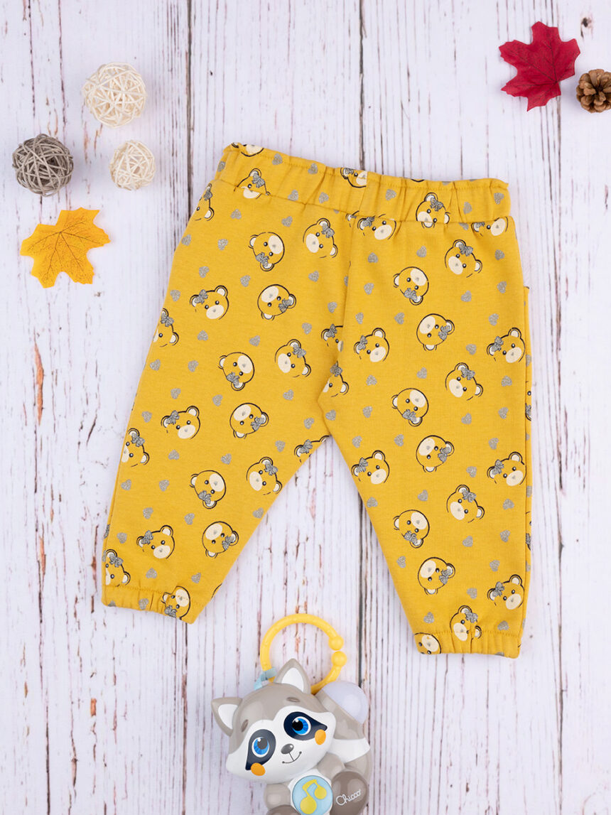 Pantalone bimba "bear" giallo - Prénatal