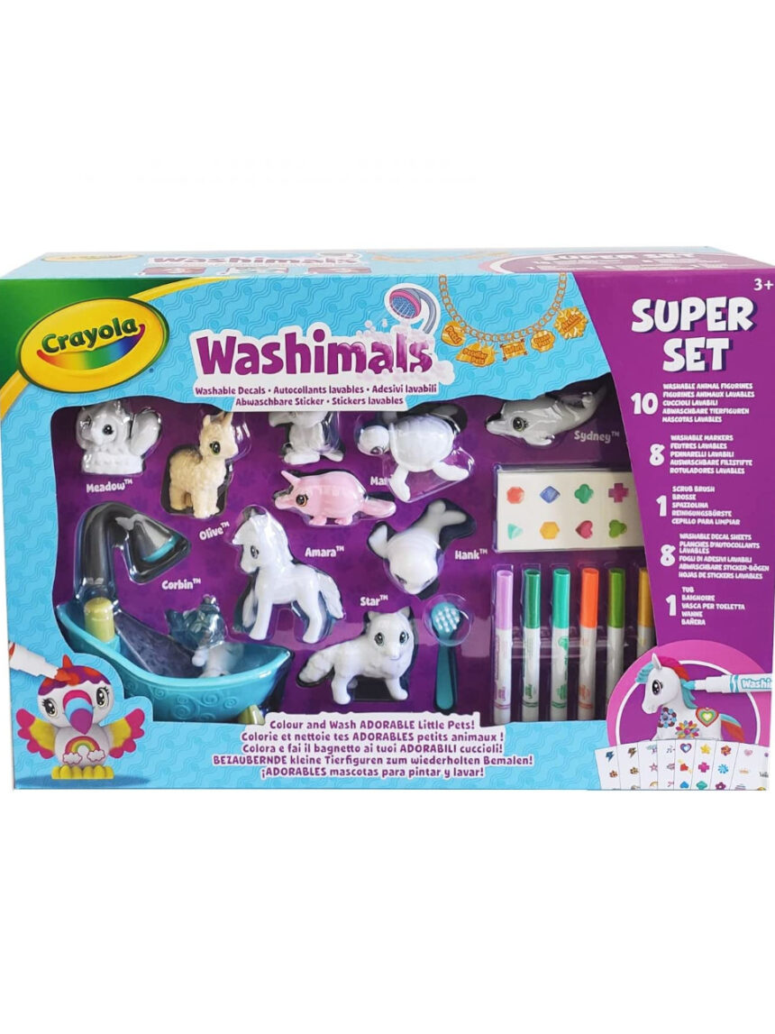 Washimals super set attività con vasca da bagno funzionante - crayola - Crayola