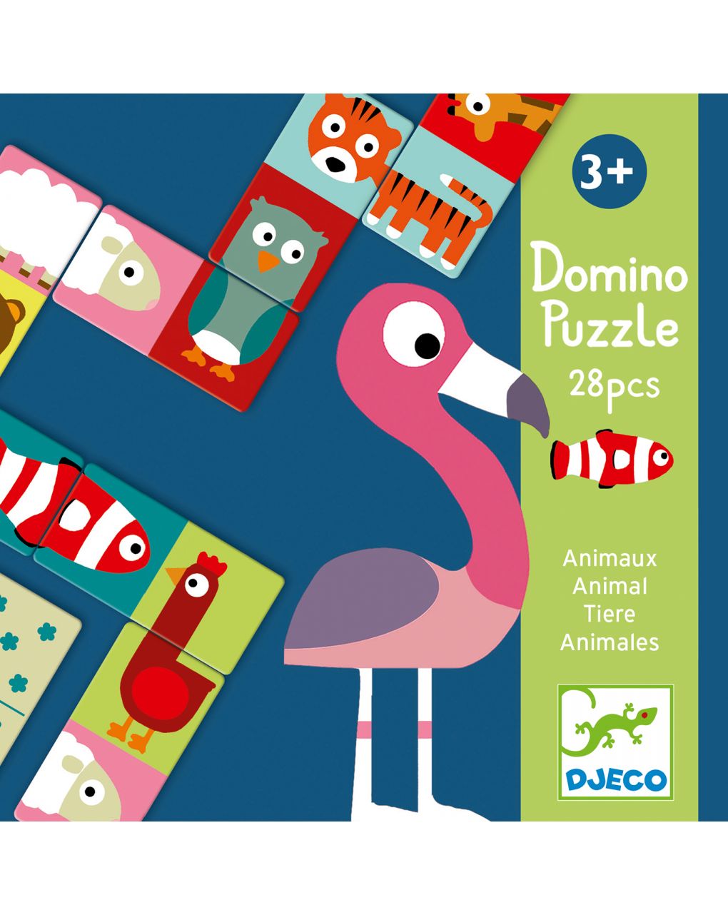 Domino animo-puzzle 28 carte - djeco - Djeco