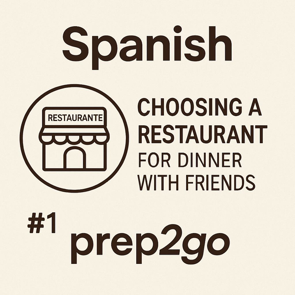 Spanish – Ep. 1: En el restaurante: hacer un pedido Spanish – Ep. 1: En el restaurante: hacer un pedido