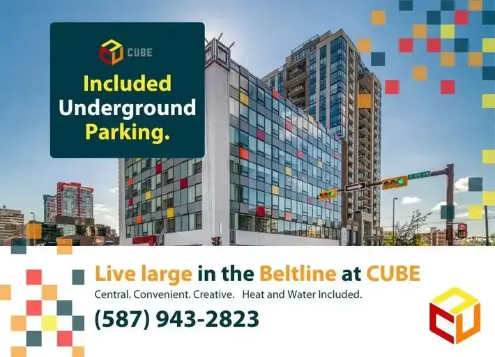 Photo of CUBE Apartments #1 Calgary Rentals. Included Underground Heated Parking. Property Image