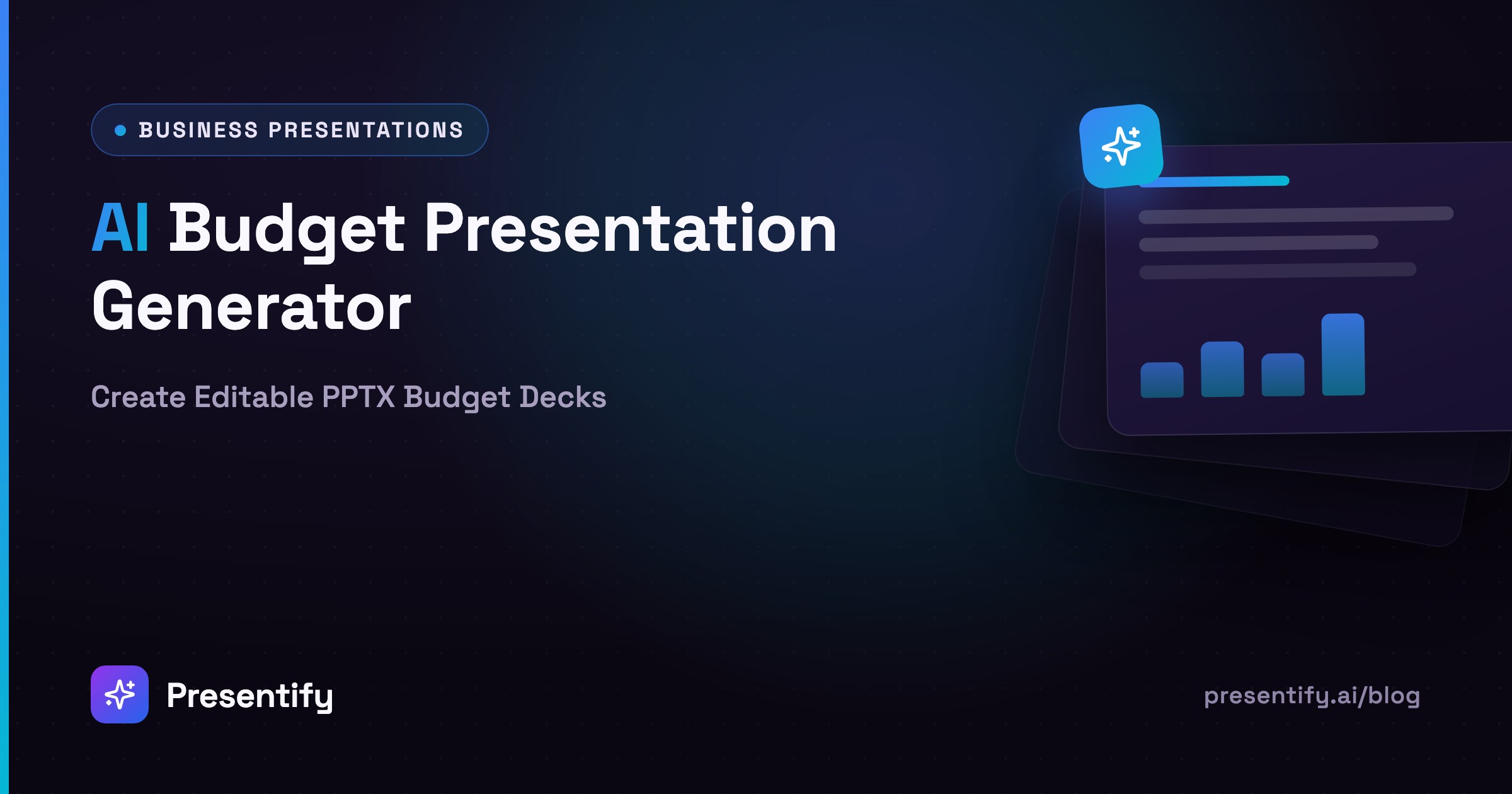 AI Budget Presentation Generator: Create Editable PPTX Budget Decks