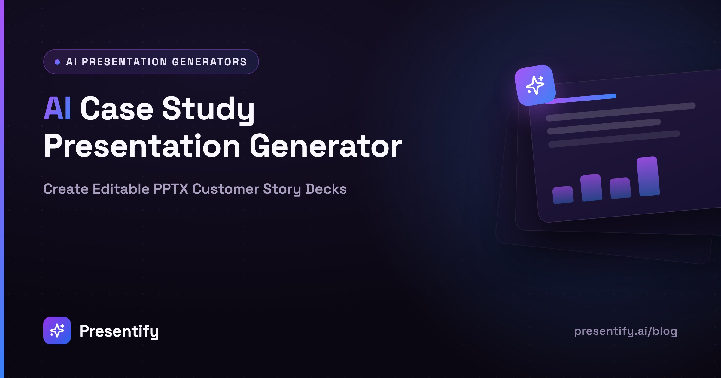 AI Case Study Presentation Generator: Create Editable PPTX Customer Story Decks