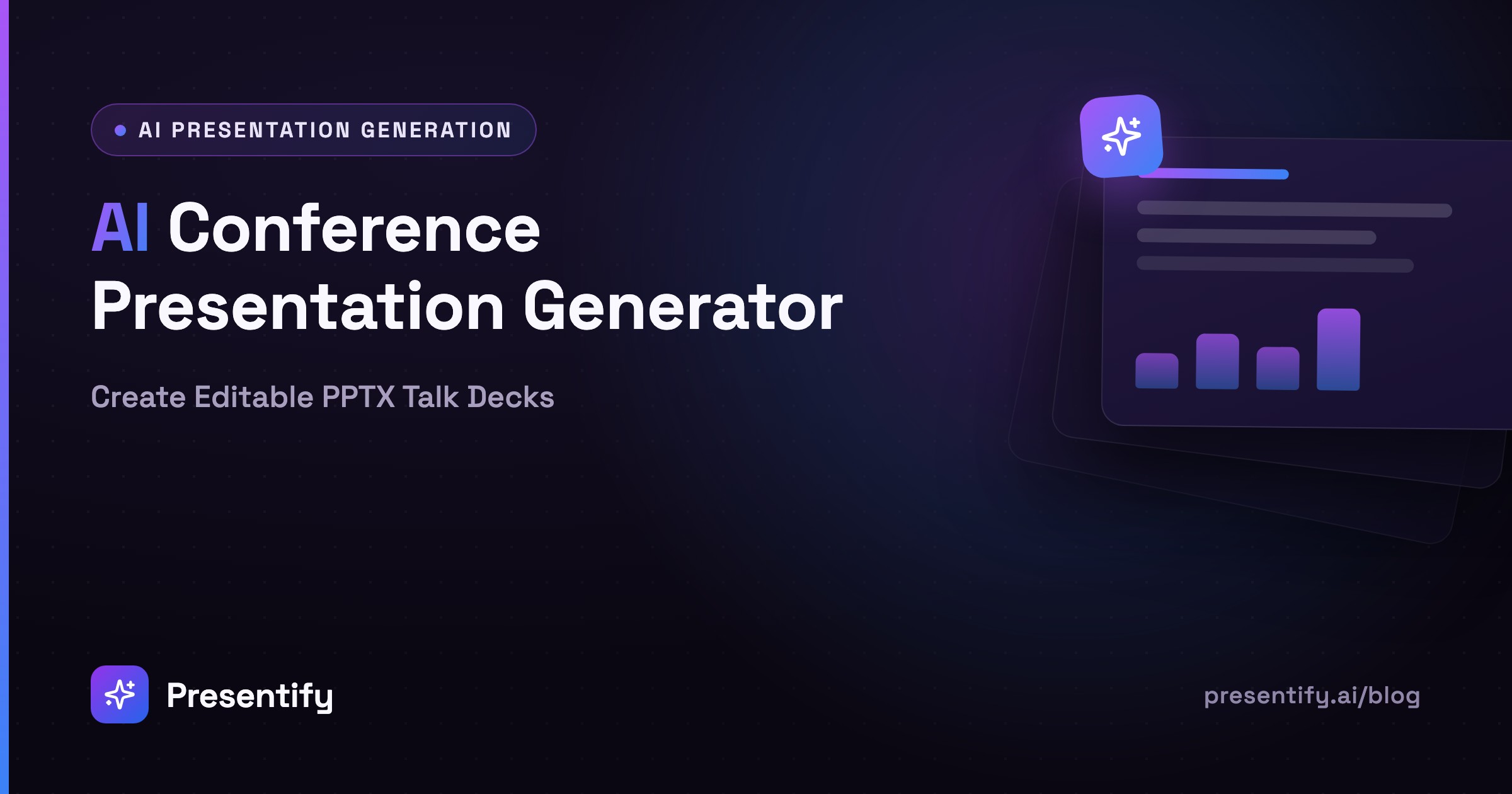AI Conference Presentation Generator: Create Editable PPTX Talk Decks