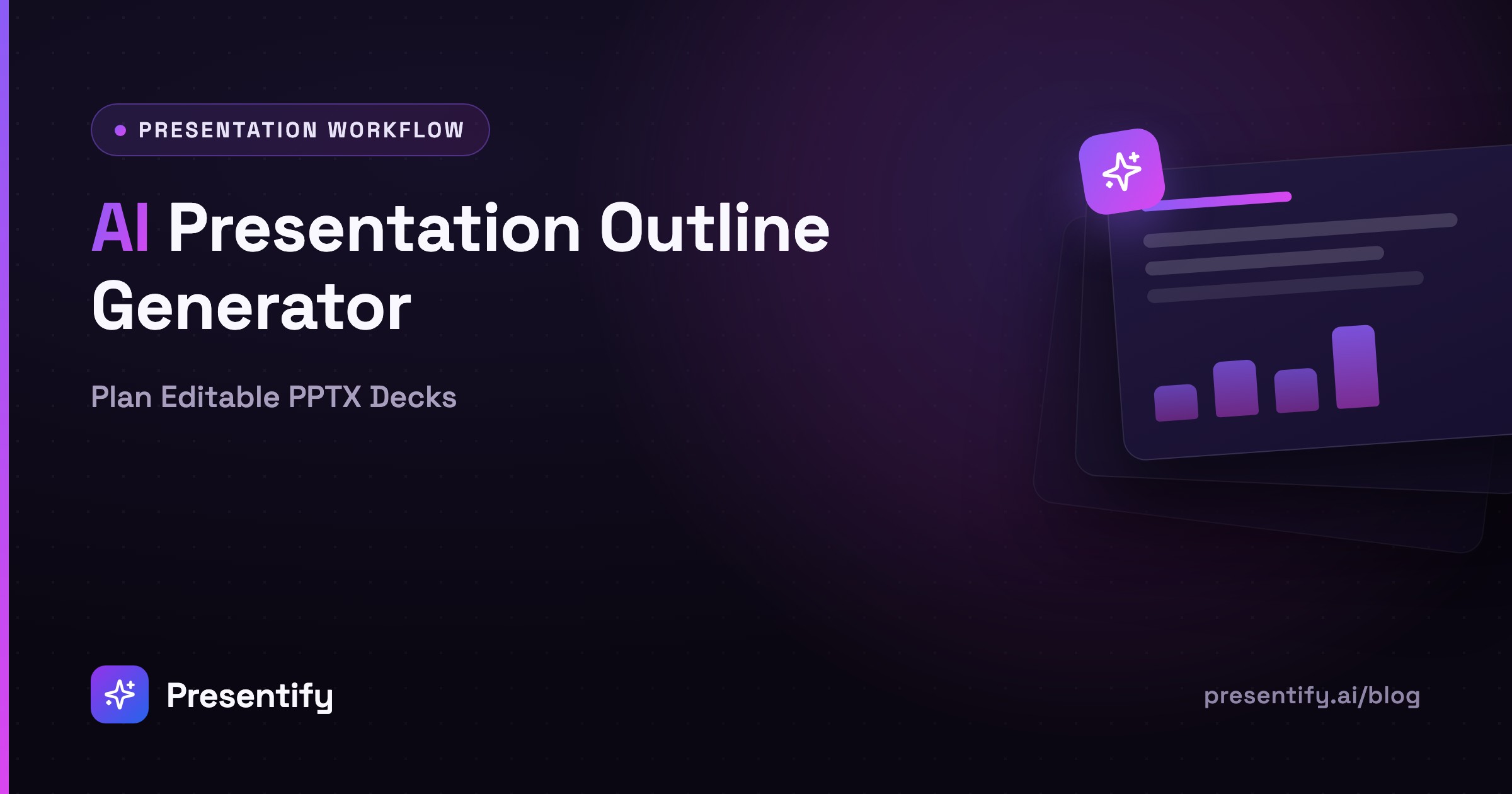 AI Presentation Outline Generator: Plan Editable PPTX Decks