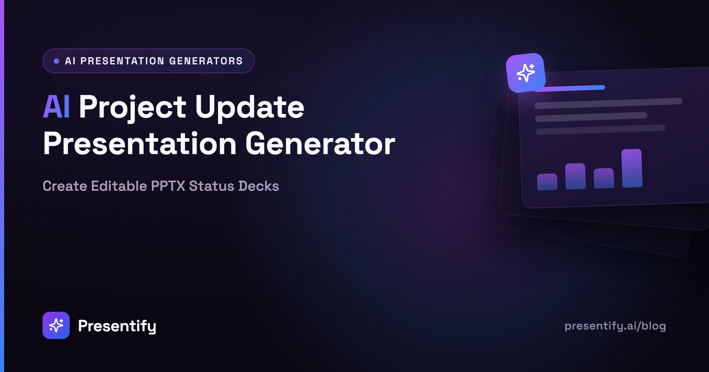 AI Project Update Presentation Generator: Create Editable PPTX Status Decks