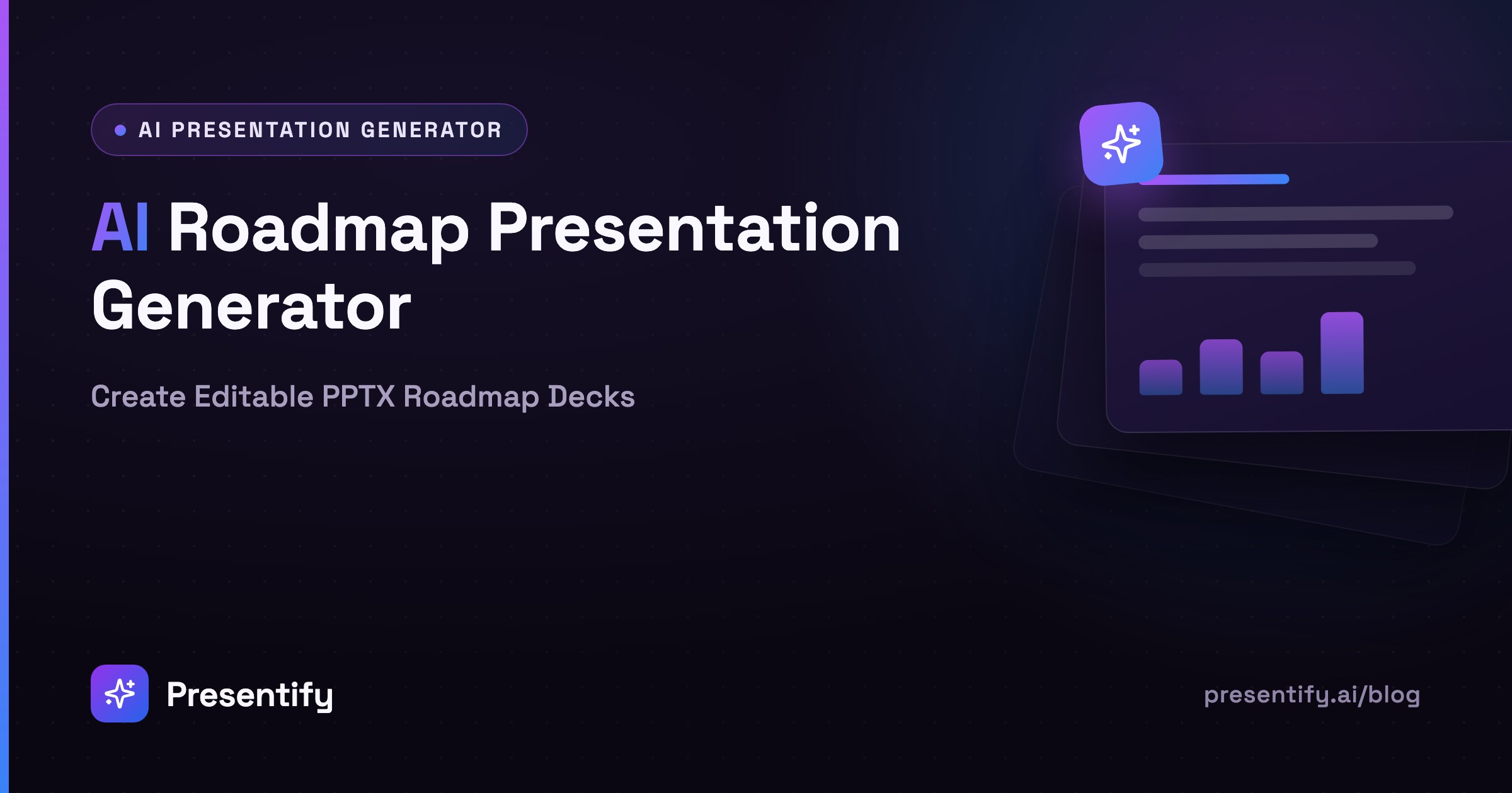 AI Roadmap Presentation Generator: Create Editable PPTX Roadmap Decks