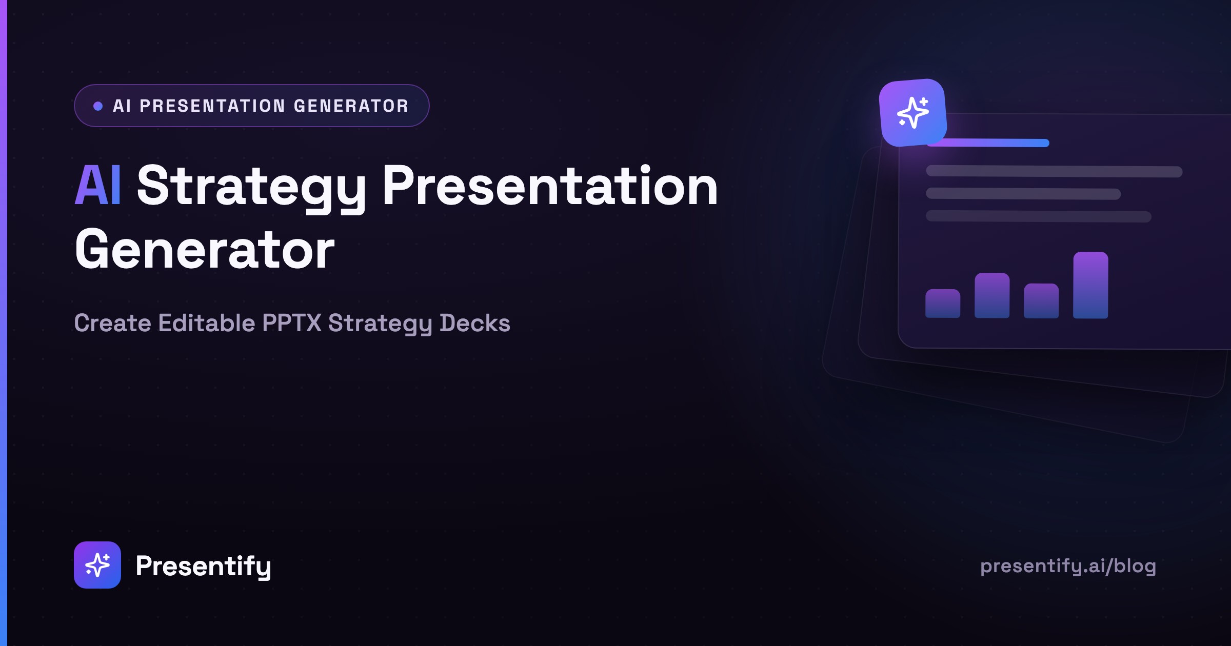 AI Strategy Presentation Generator: Create Editable PPTX Strategy Decks