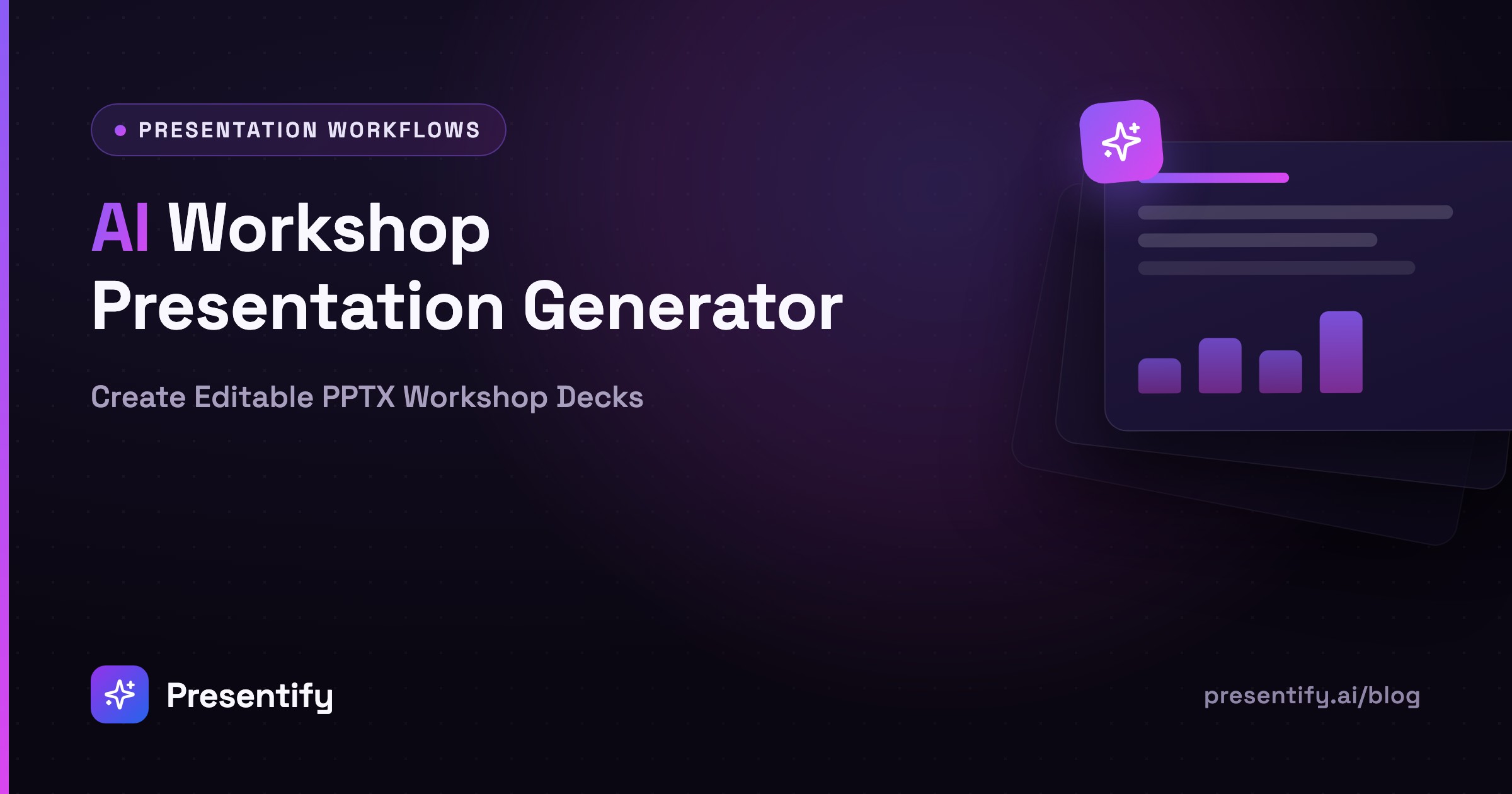 AI Workshop Presentation Generator: Create Editable PPTX Workshop Decks