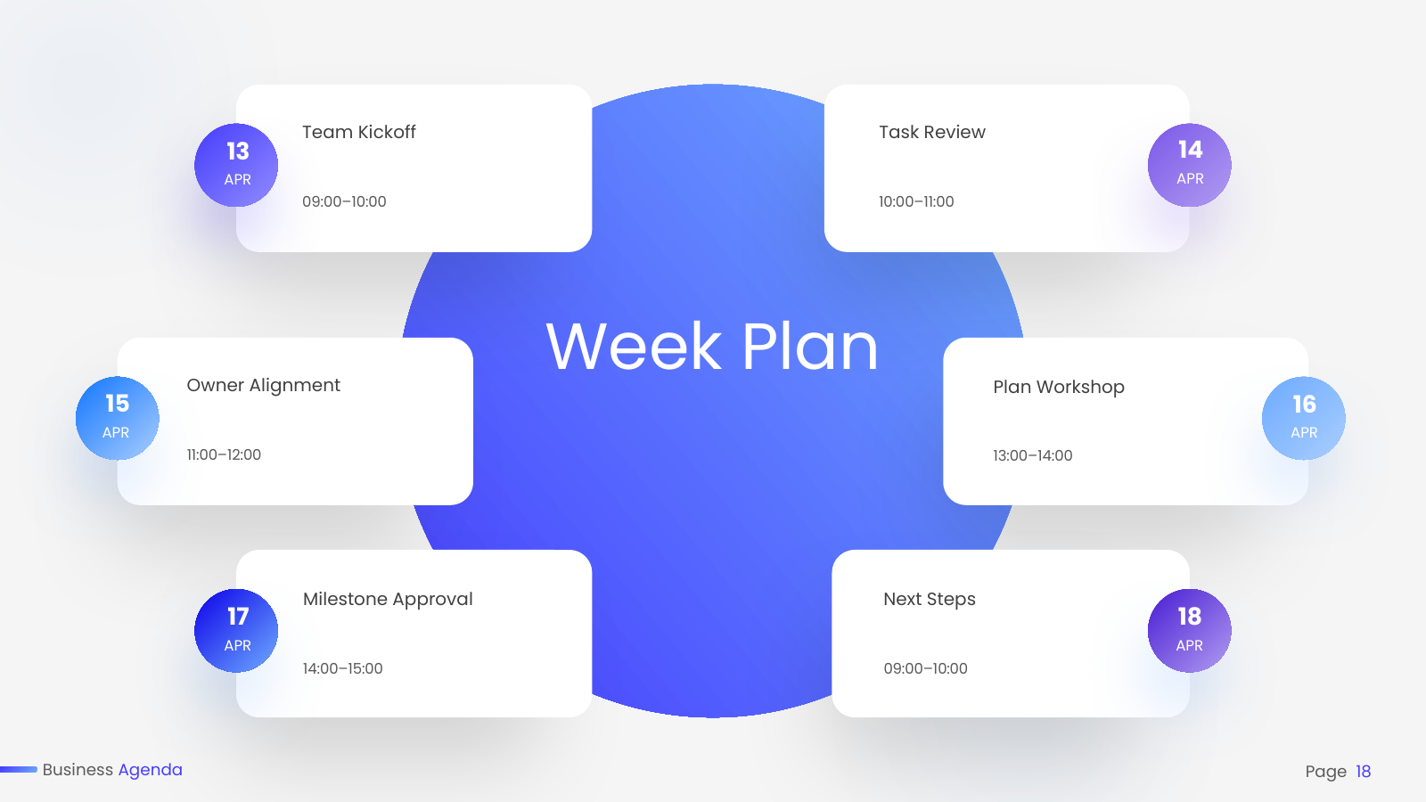 Six-Item Weekly Planner