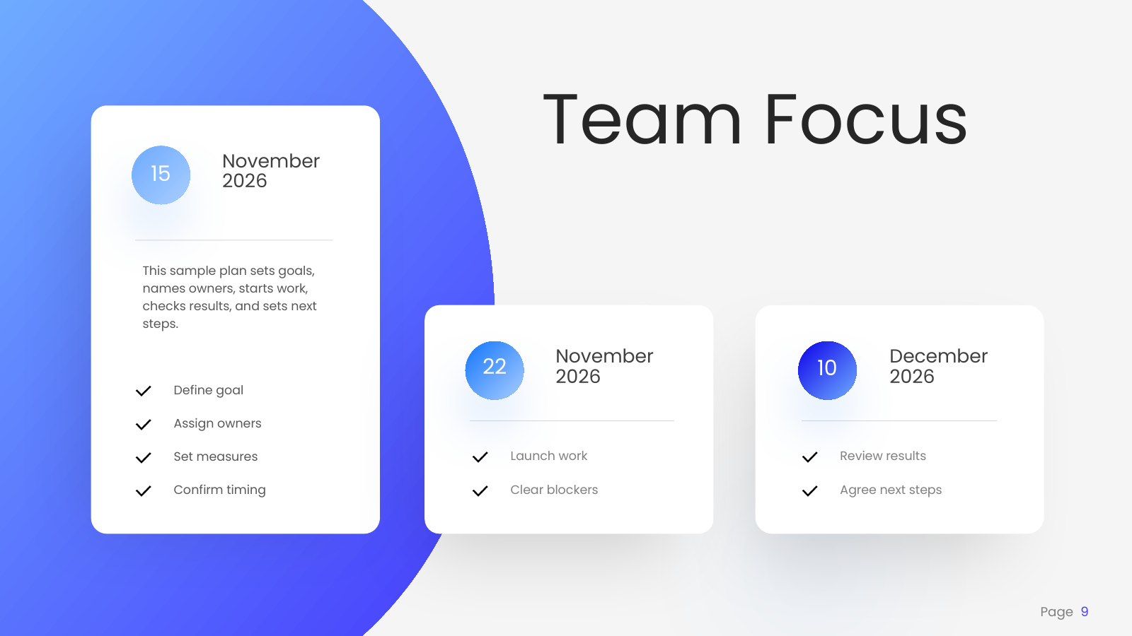 Productivity Schedule Cards