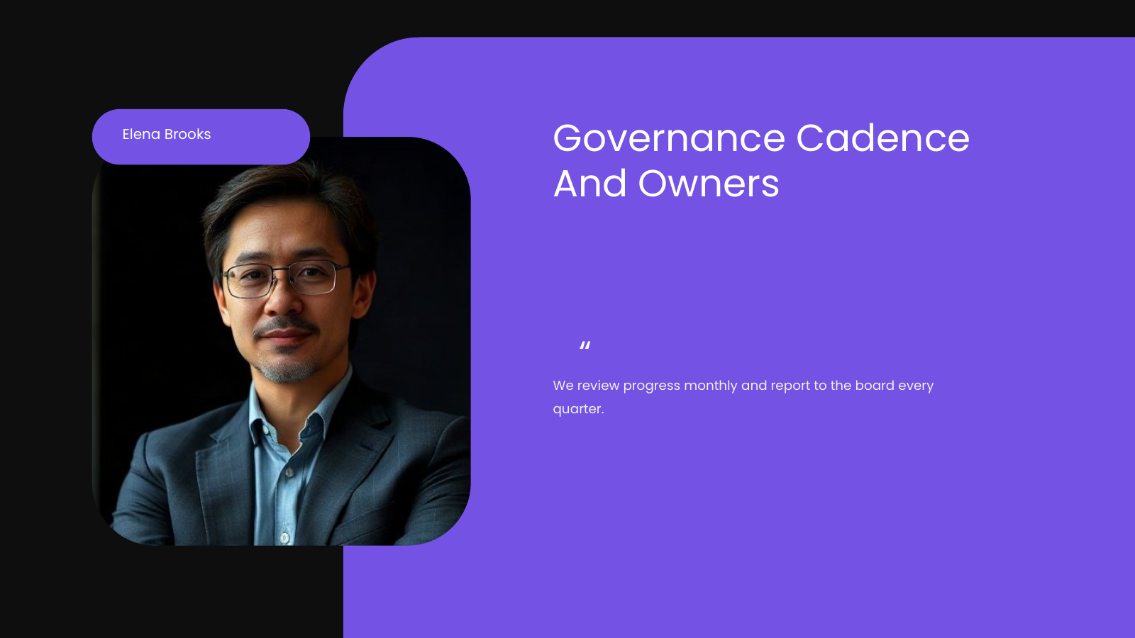 Governance Statement with Sponsor Quote