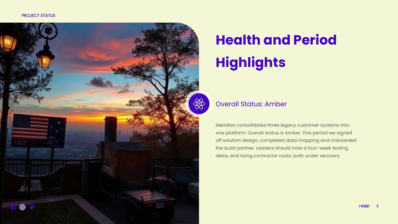 Executive Summary and Overall Health