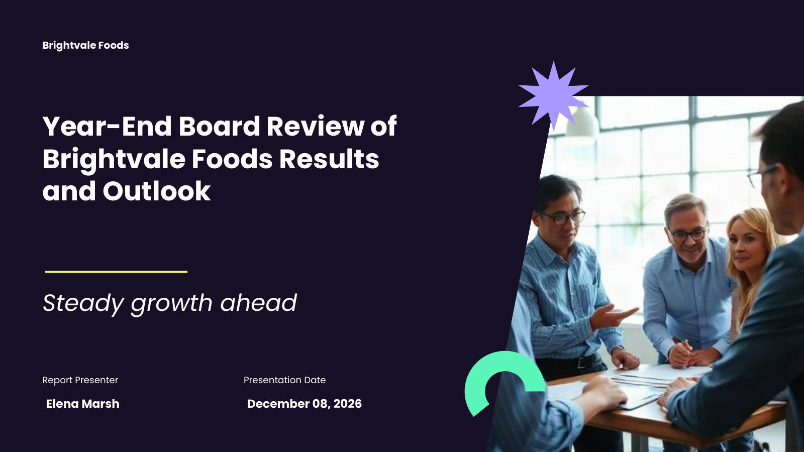 Review Cover with Presenter and Date