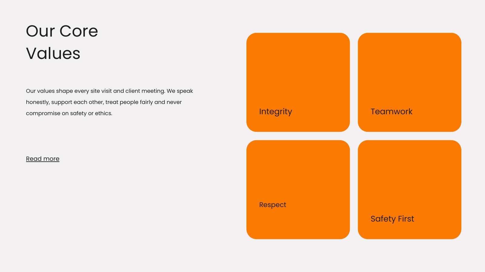 Core Values Grid