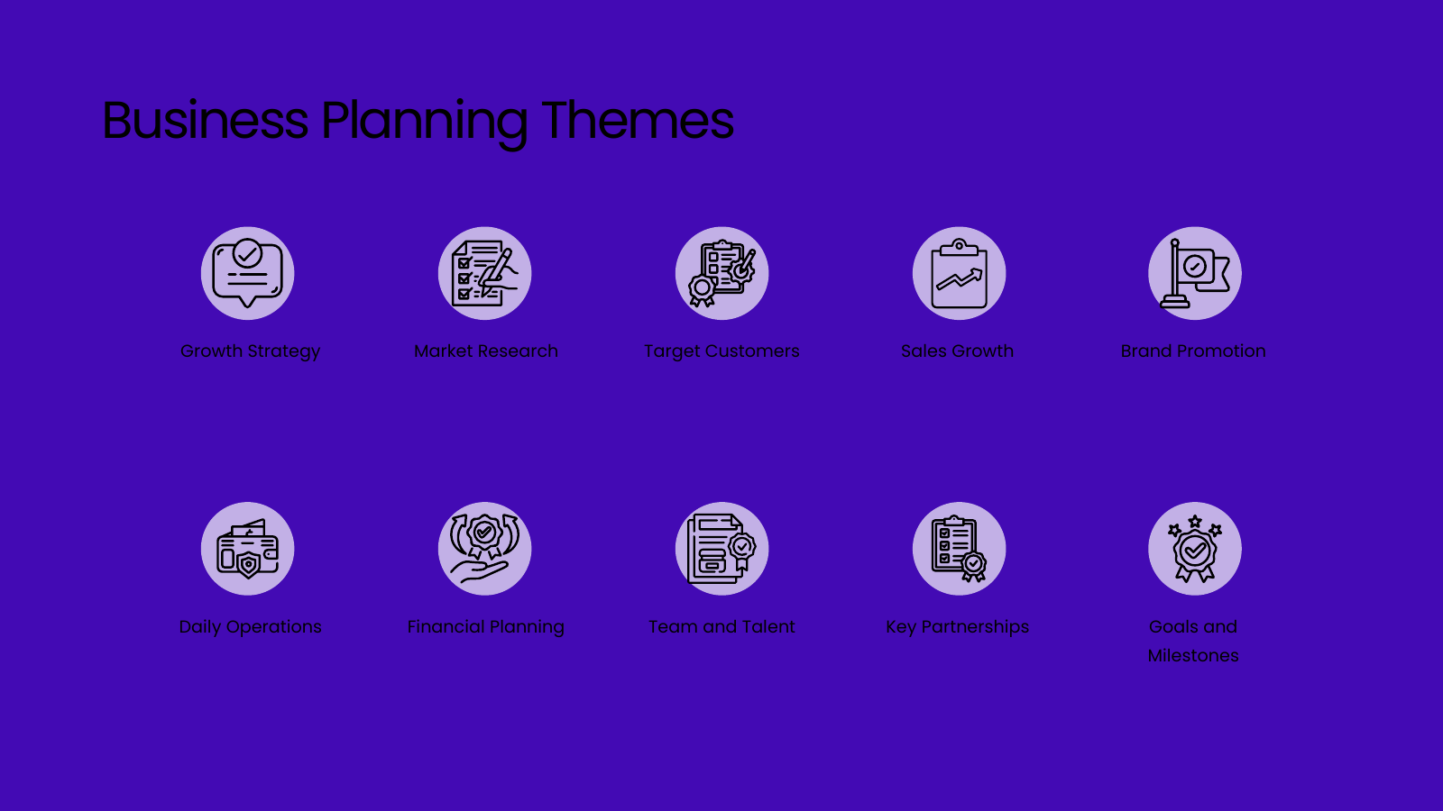 Business Plan Icons