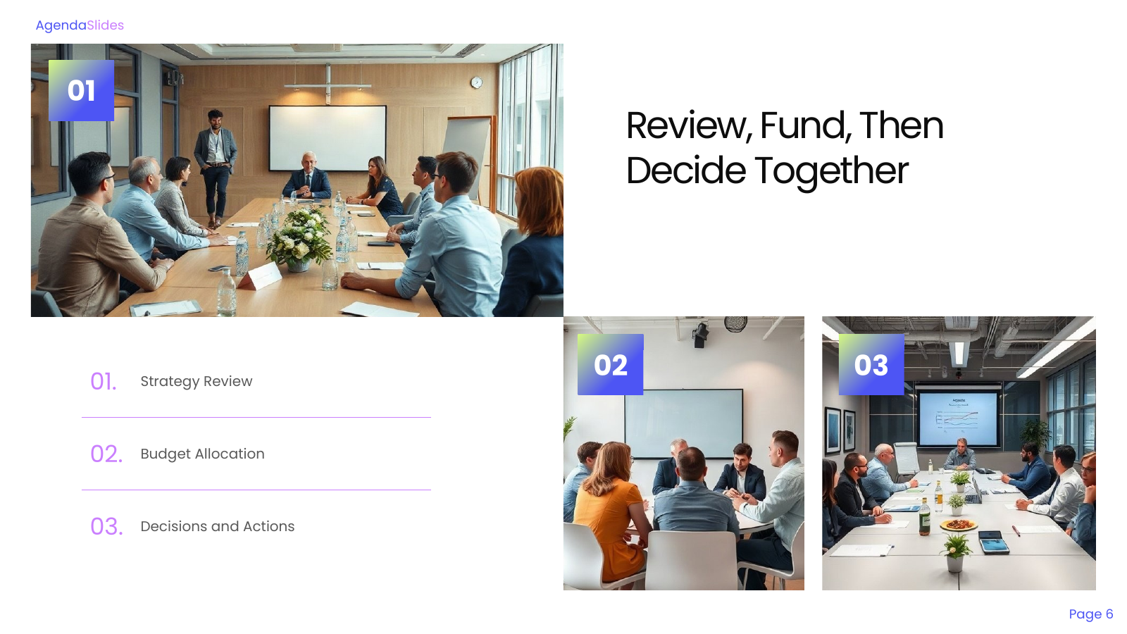 Agenda Overview