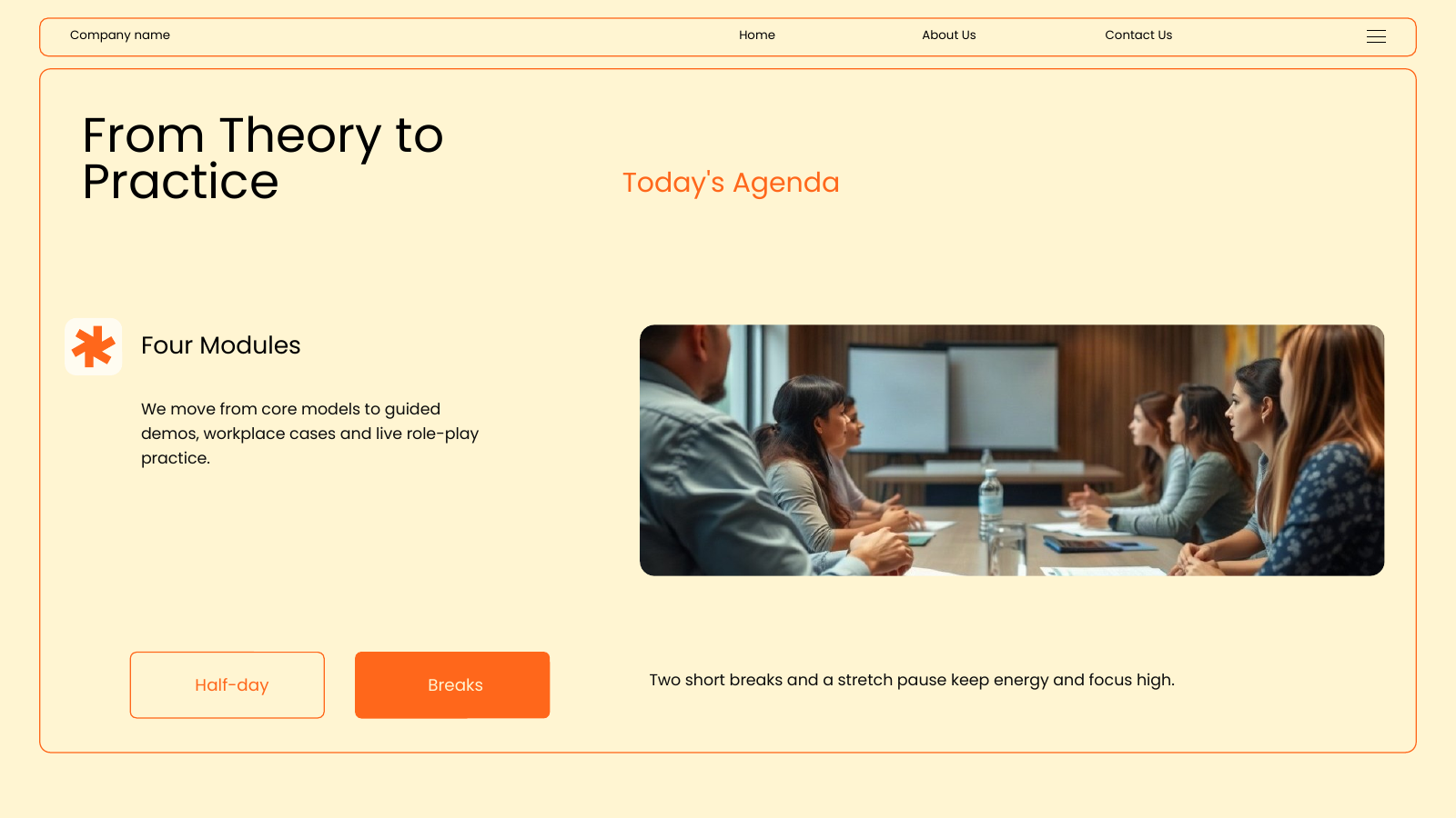 Session Agenda Overview