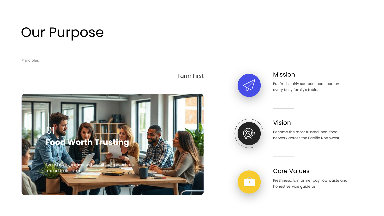 Mission, Vision and Values