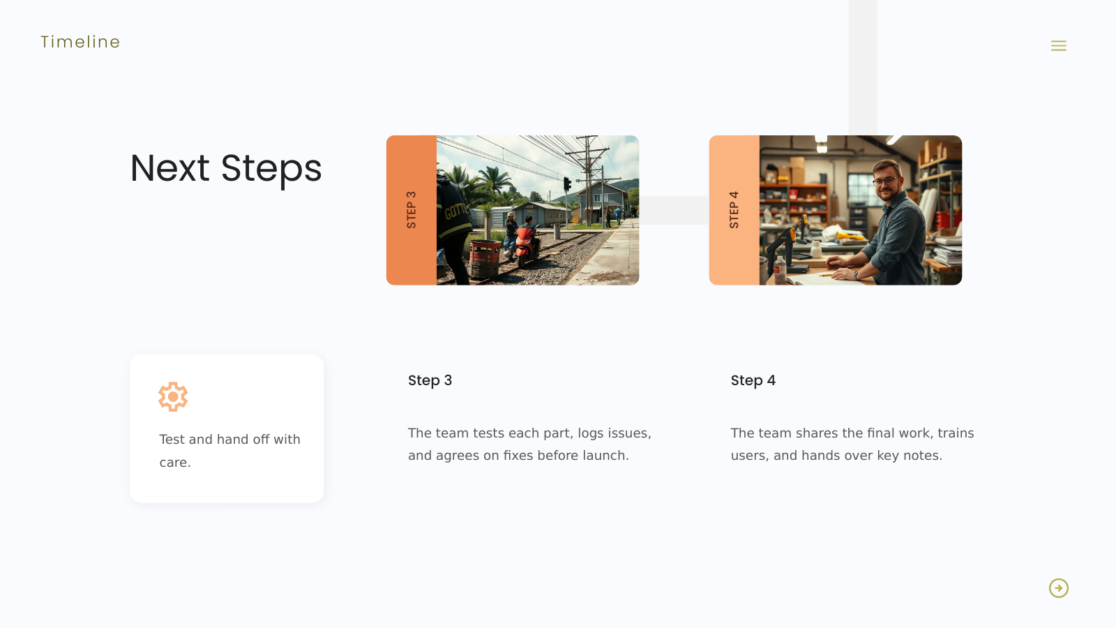 Process Continuation with Two Steps