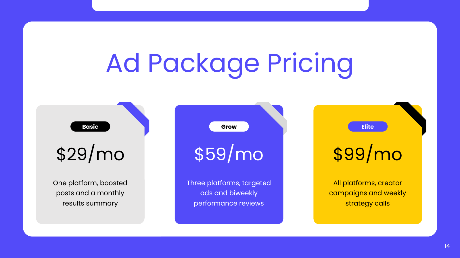 Three-Tier Pricing Plans