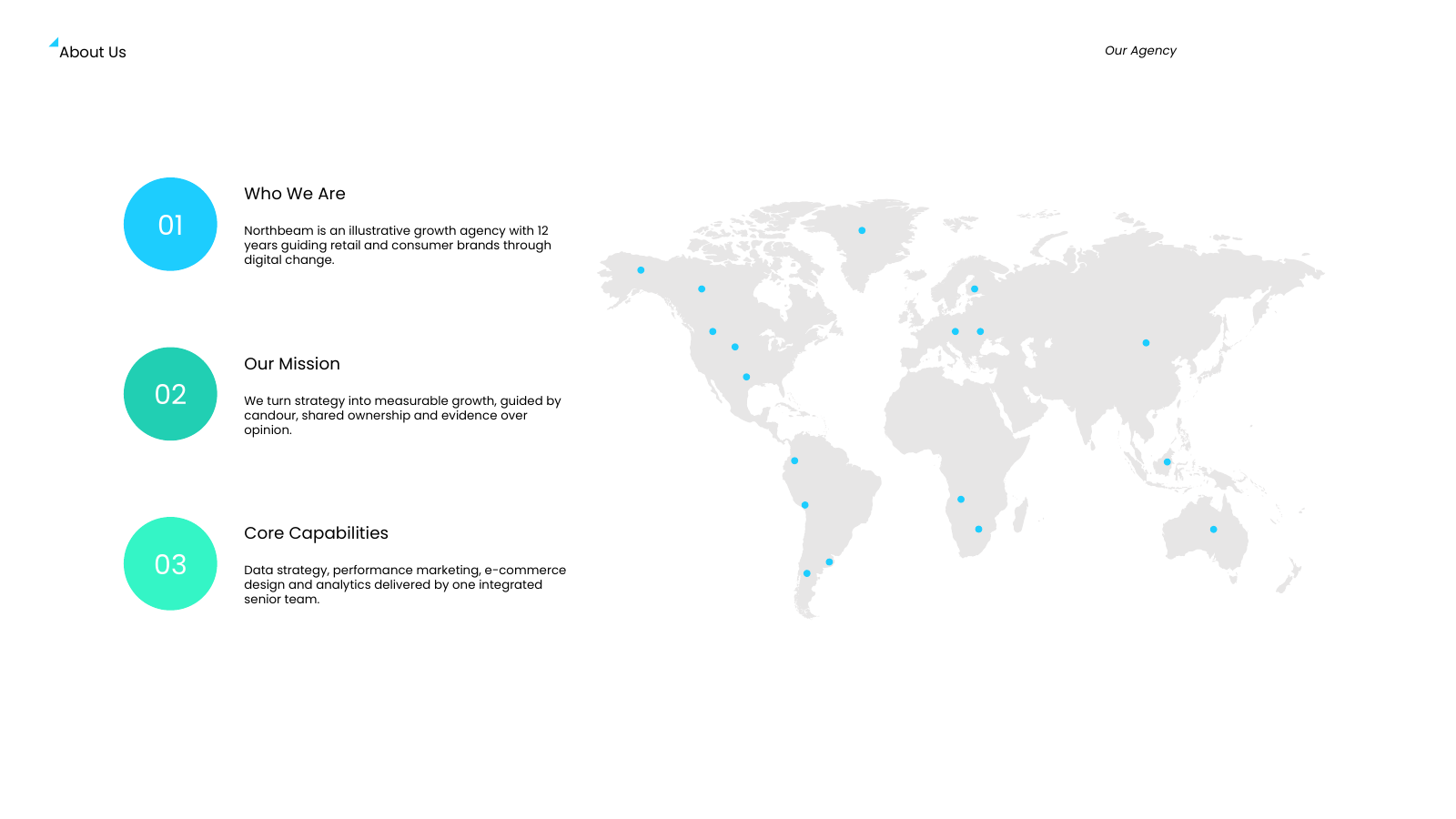 Agency Introduction with World Map