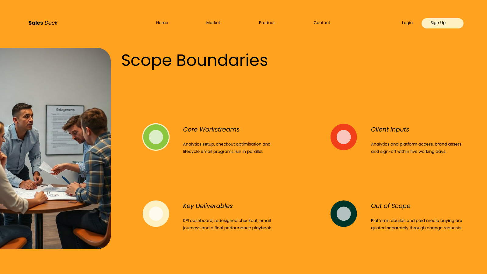 Scope and Deliverables Grid