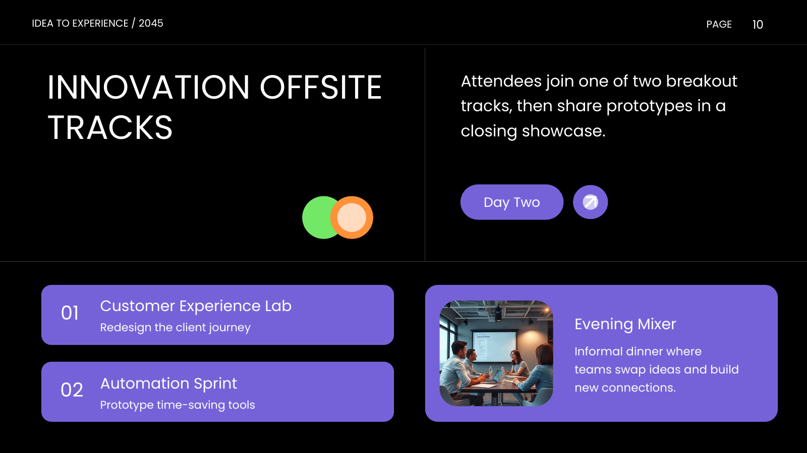 Parallel Tracks and Workshops