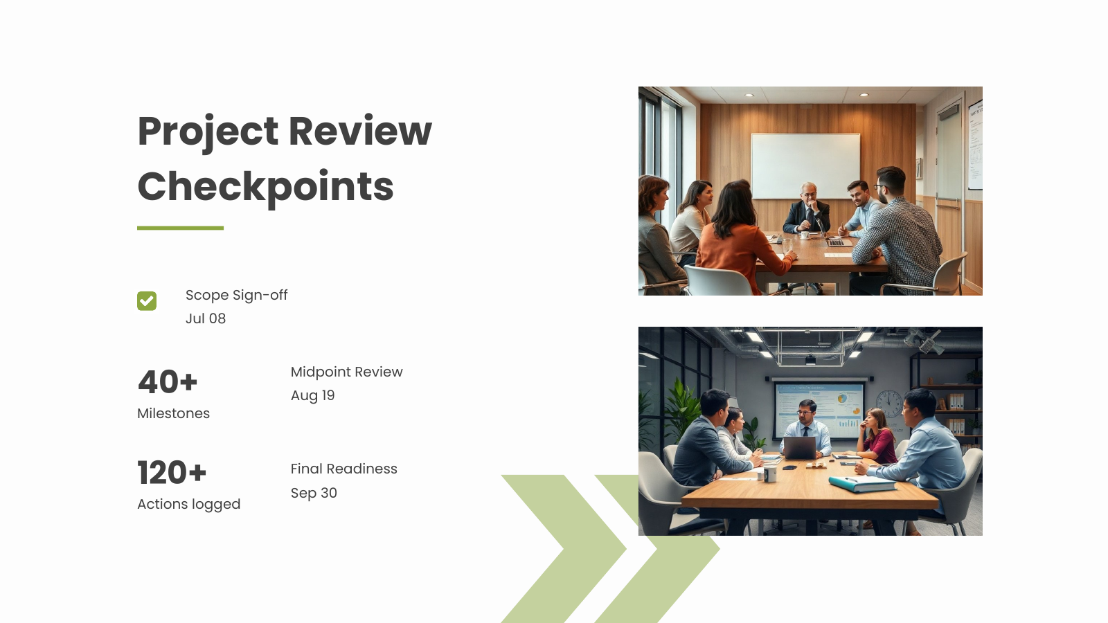 Key Session Checkpoints