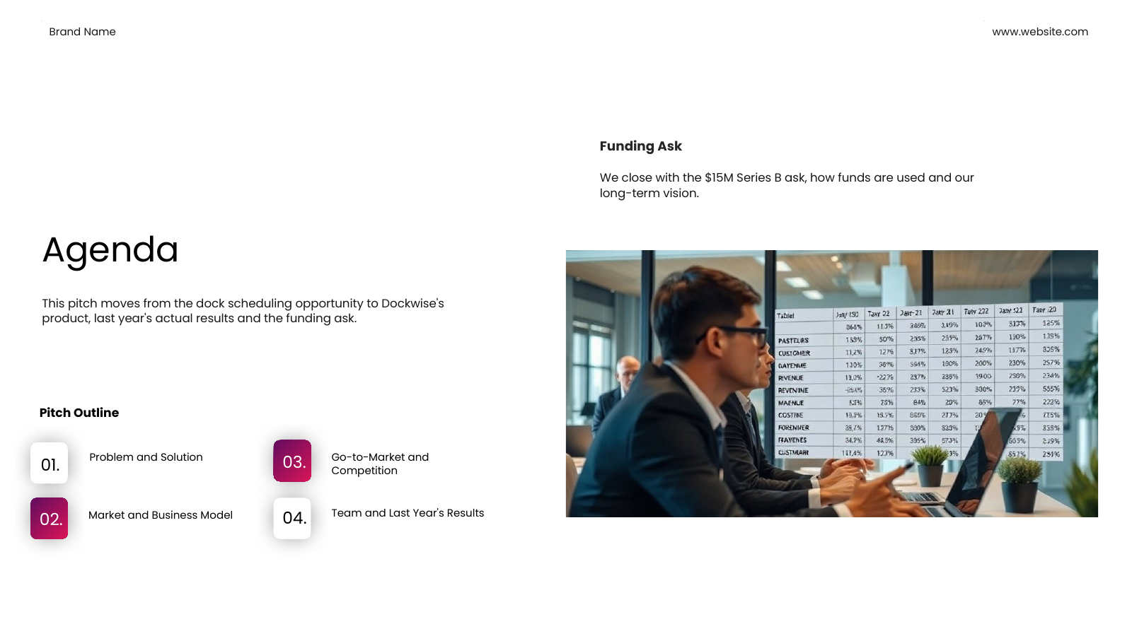 Pitch Agenda
