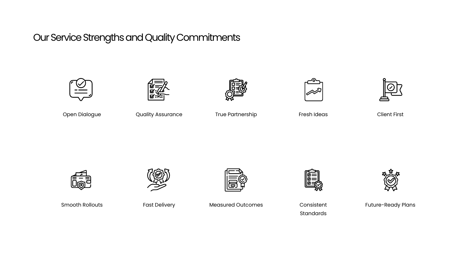 Ten Icon Feature Grid