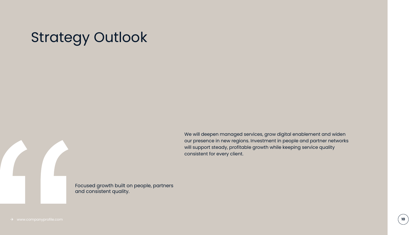 Strategy Outlook