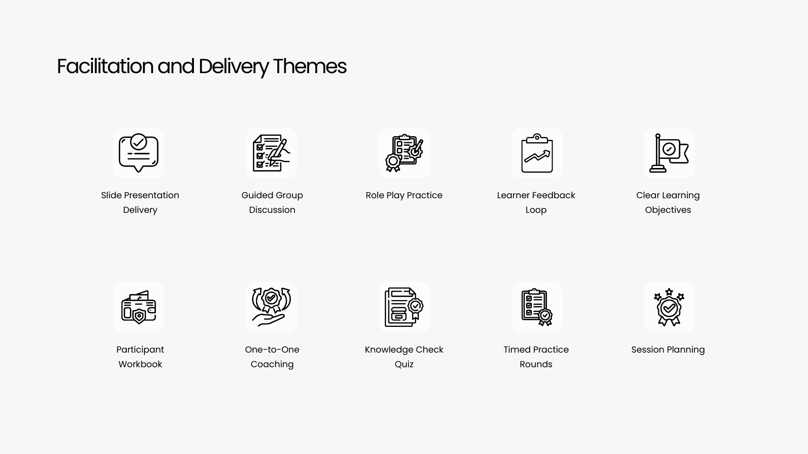 Training Icon Grid I