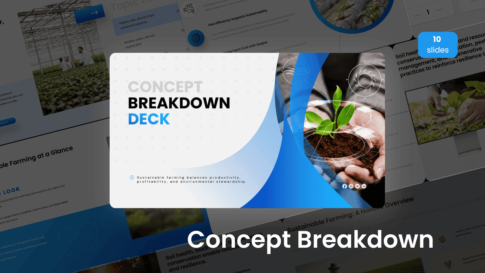 Concept Breakdown Deck cover preview for explaining complex topics with structured visuals, examples, and presentation-ready insights.