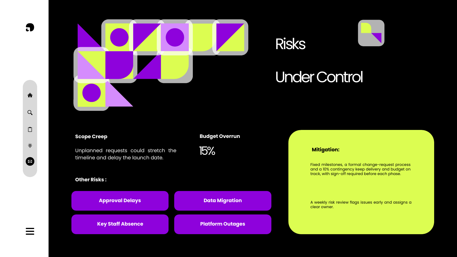 Risk and Mitigation