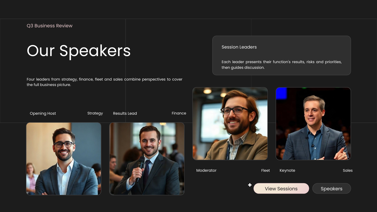 Speakers and Session Leaders