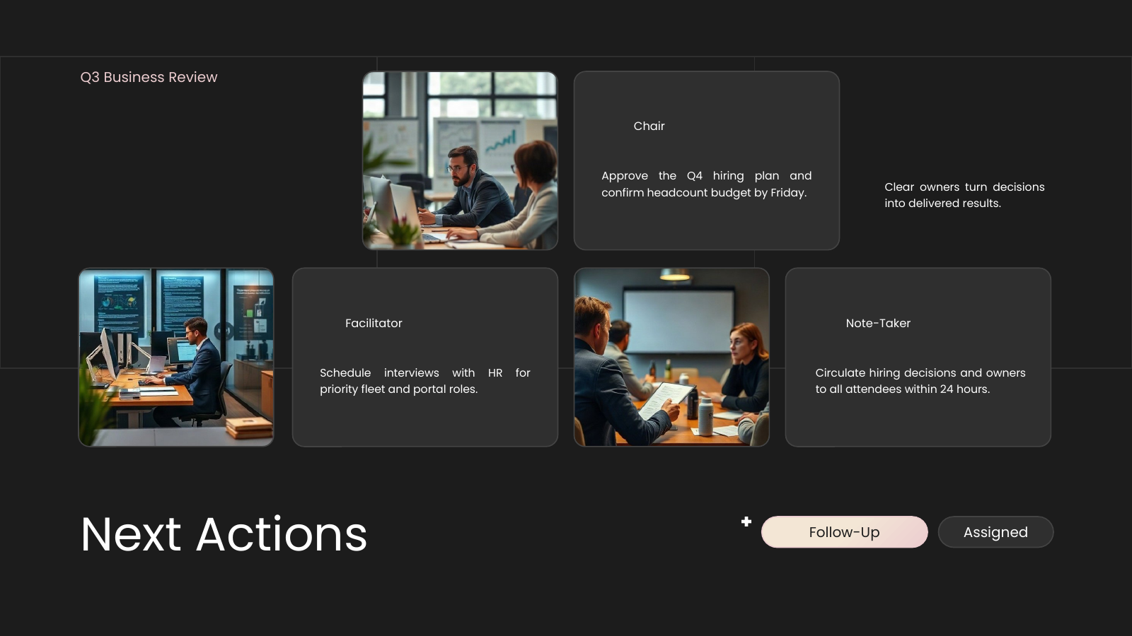Next Actions by Role