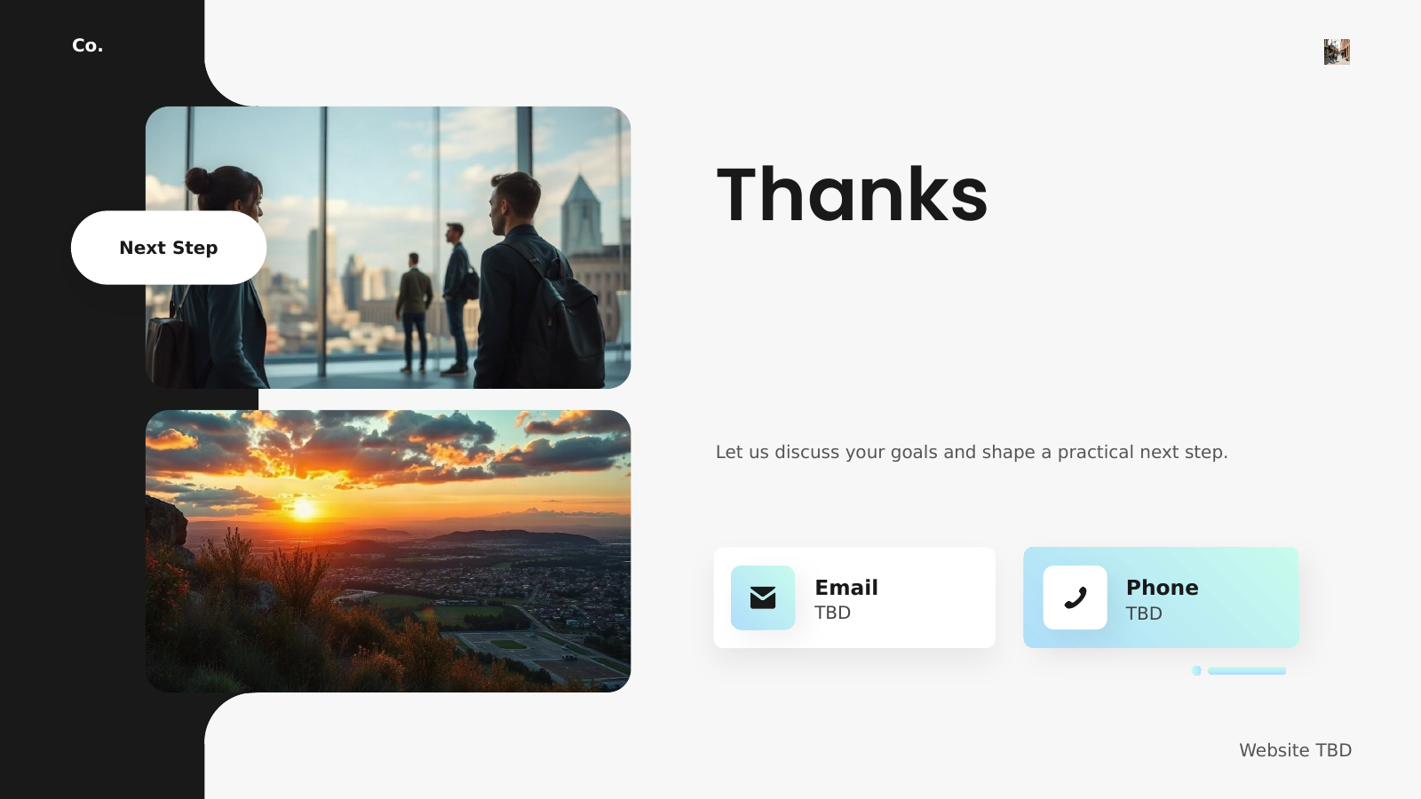 Closing — Message and Contact
